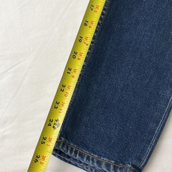 NWT Re/Done Midnight Blue Cotton Blend High Rise Ankle Crop Denim Jeans Size 27 - Picture 8 of 11